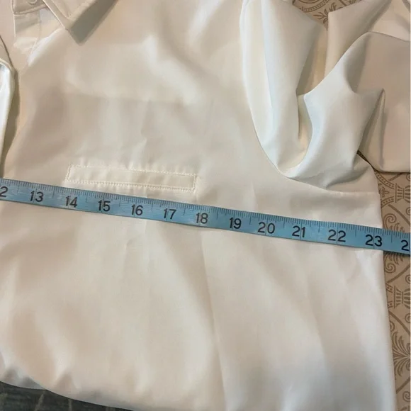 New NWT Modern Ambition White Button-Up Shirt Delightfully Technical Traveler L - Picture 3 of 15